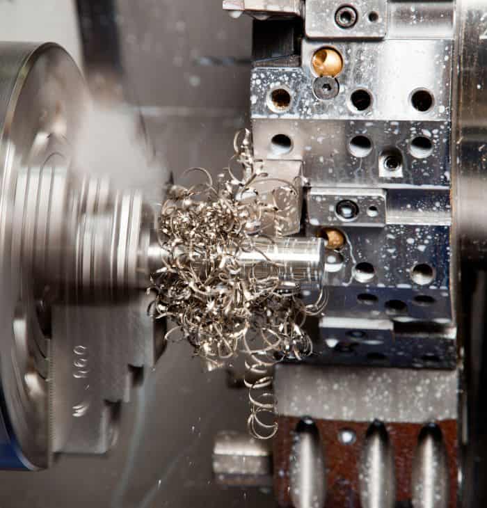 Precision CNC machined metal parts on display
