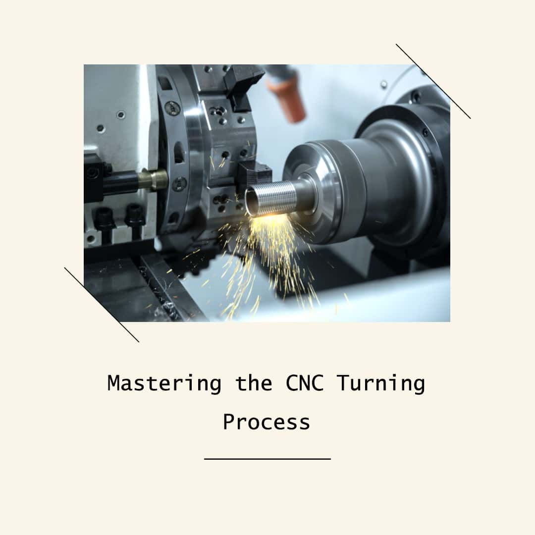 Close-up of the CNC turning process
