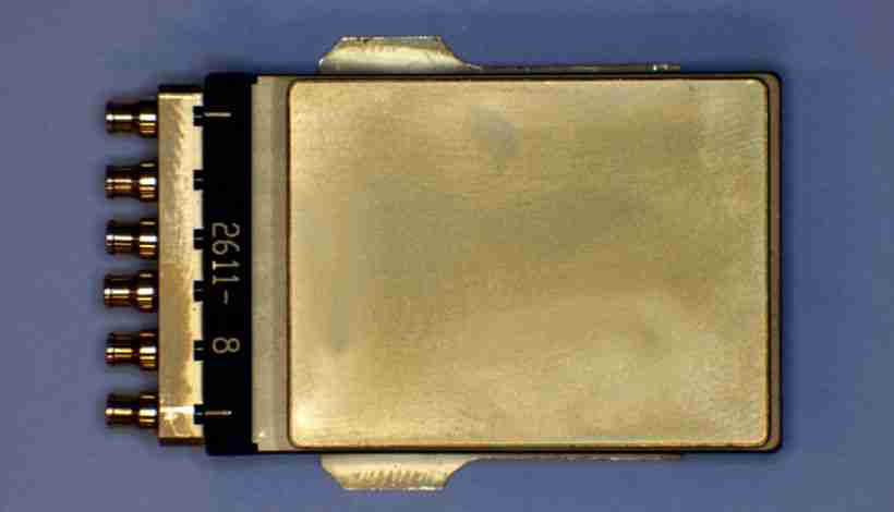 Hybrid MIM plus CNC hermetic connector package produced by Emitech