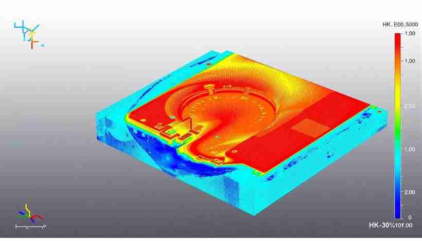Thermal stress analysis of HK30 component showing stress concentration during rapid heating and c…