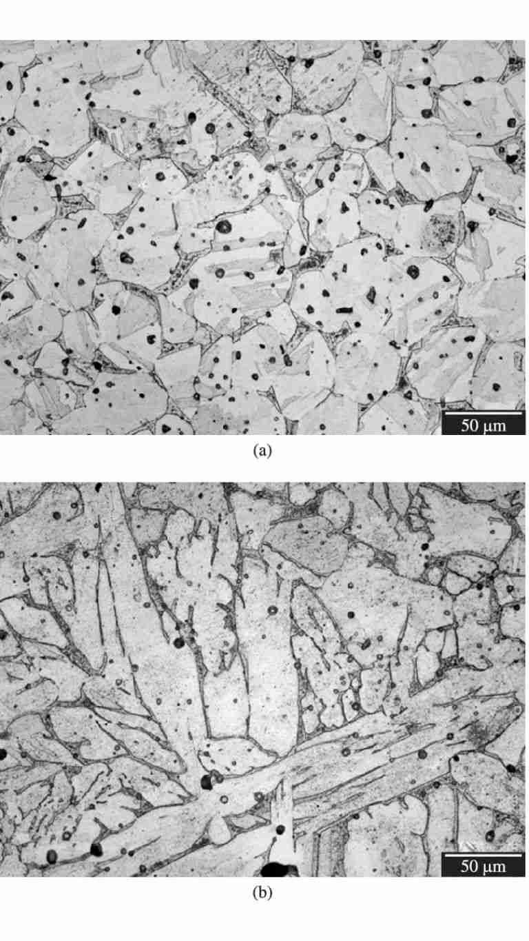 Metallographic microstructure images of metal injection molded 17-4 PH precipitation-hardening st…