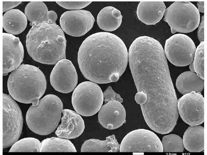 SEM image of spherical metal powder